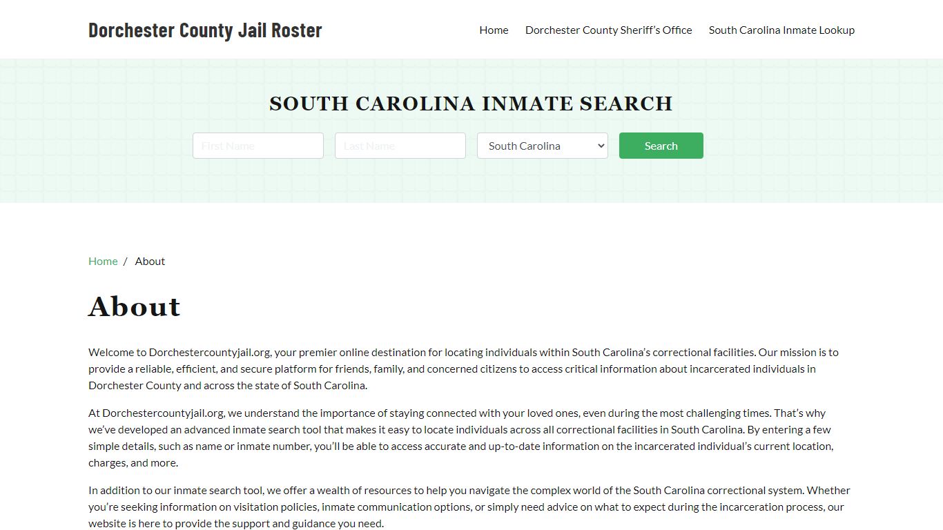 About - dorchestercountyjail.org